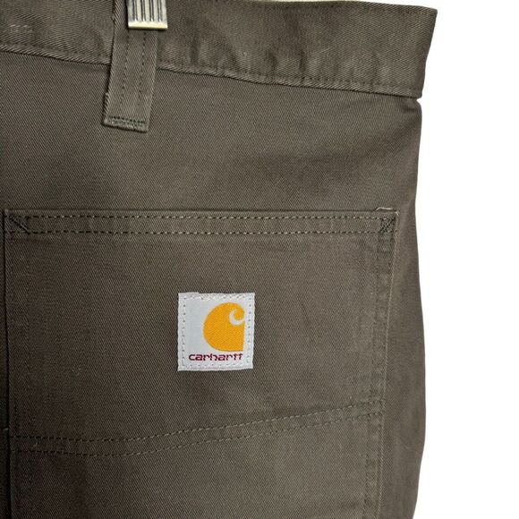Carhartt Cargo Loose Fit Olive Original Cargo Jeans Green Men's 42x30 Relaxed - Picture 6 of 12
